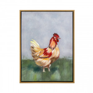 Hampshire Country Chicken Canvas Painting, presented as decorative artwork for creating a focal point on a wall