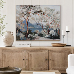 Whispering Gum Landscape Painting, presented as decorative artwork for creating a focal point on a wall
