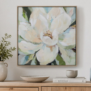Magnolia Dream Framed Canvas Painting, framed wall artwork