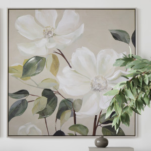 Calista White Magnolia II Canvas Painting