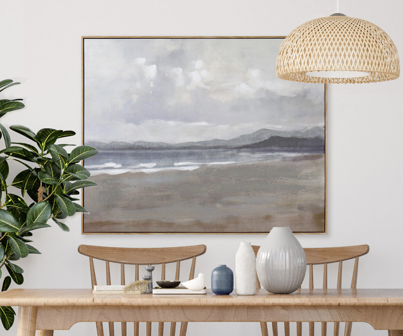 Stillwater Bay Framed Canvas Painting