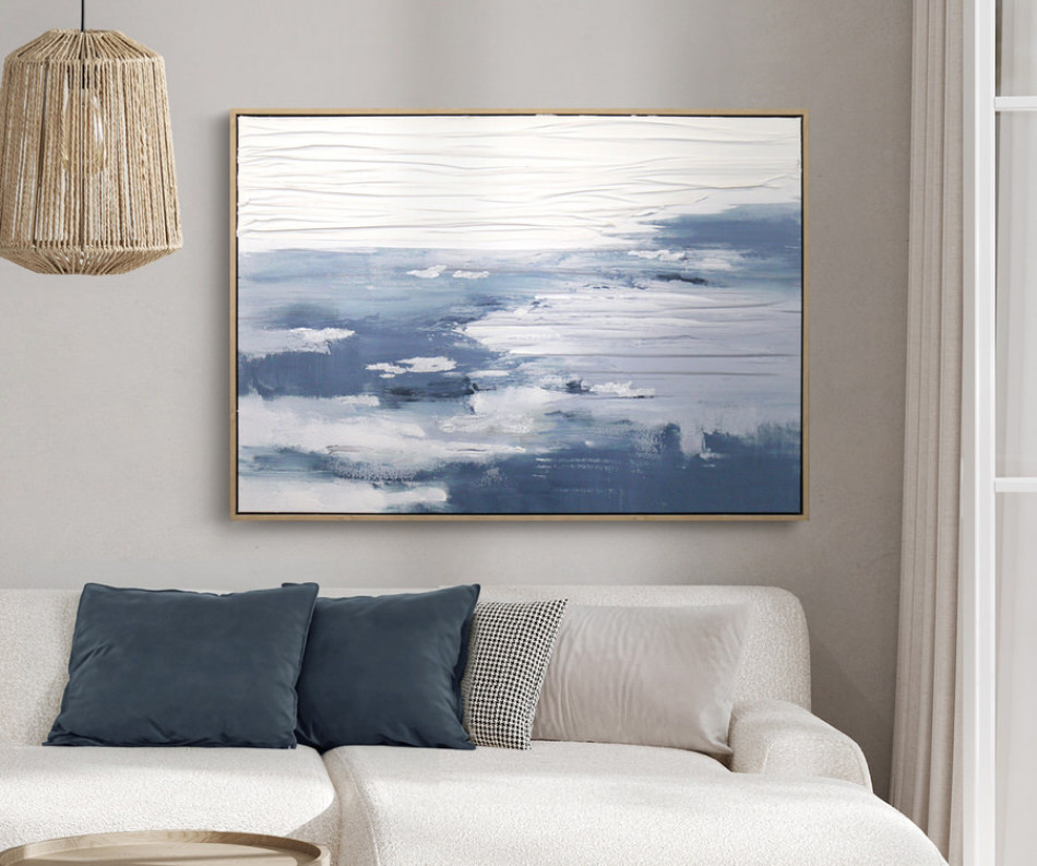 Blue Serenity Coastal Canvas Painting