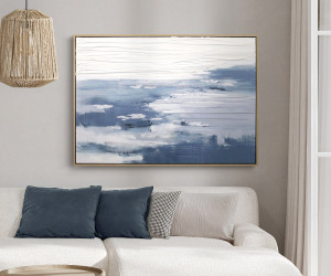 Blue Serenity Coastal Canvas Painting