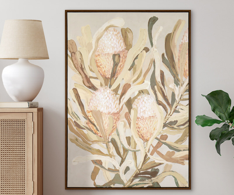 Colo Heights Banksia Framed Canvas Painting