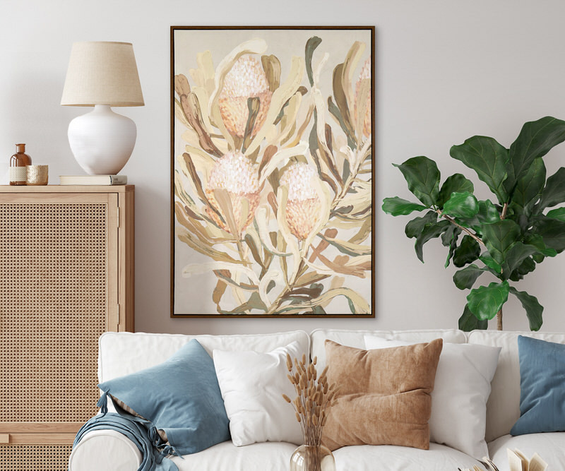 Colo Heights Banksia Framed Canvas Painting