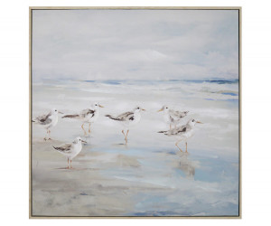 Lagoon Seabirds Canvas Painting