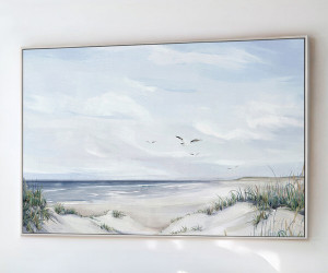Silver Tides Beach Landscape Canvas Painting