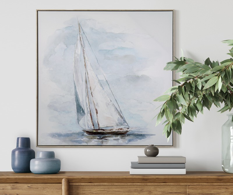 Sail Away I Framed Canvas Painting