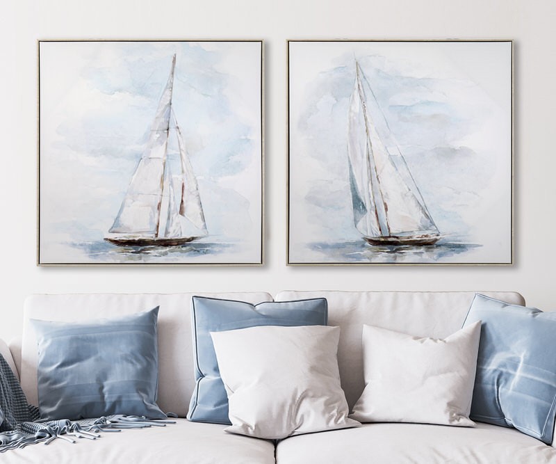 Sail Away II Framed Canvas Painting