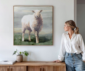 Corriedale Country Sheep Canvas Painting