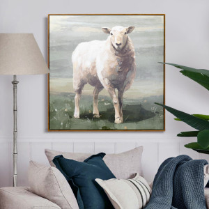 Corriedale Country Sheep Canvas Painting, a wall display piece featuring the named subject and composition