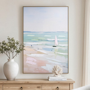 Morning Tide Beach Painting, decorative home accessory