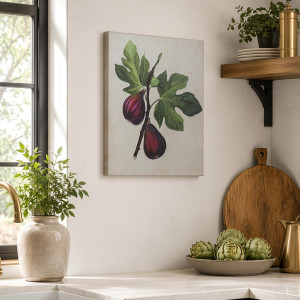 Orchard Figs Botanical Canvas Painting, presented as decorative artwork for creating a focal point on a wall