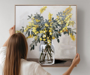 Matilda Yellow Wattle Canvas Painting