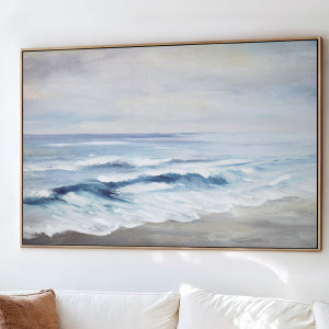 Clearwater Shore Canvas Painting, framed wall artwork