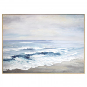Clearwater Shore Canvas Painting, decorative wall artwork for an interior display