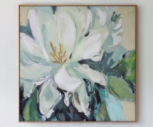 Magnolia Garden Canvas Painting 80x80cm