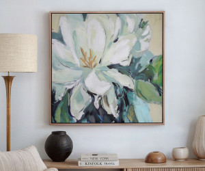 Magnolia Garden Canvas Painting 80x80cm