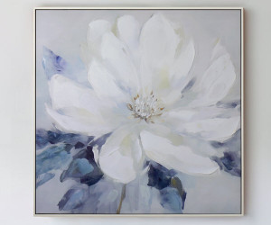 Amalia White Peony II Canvas Painting