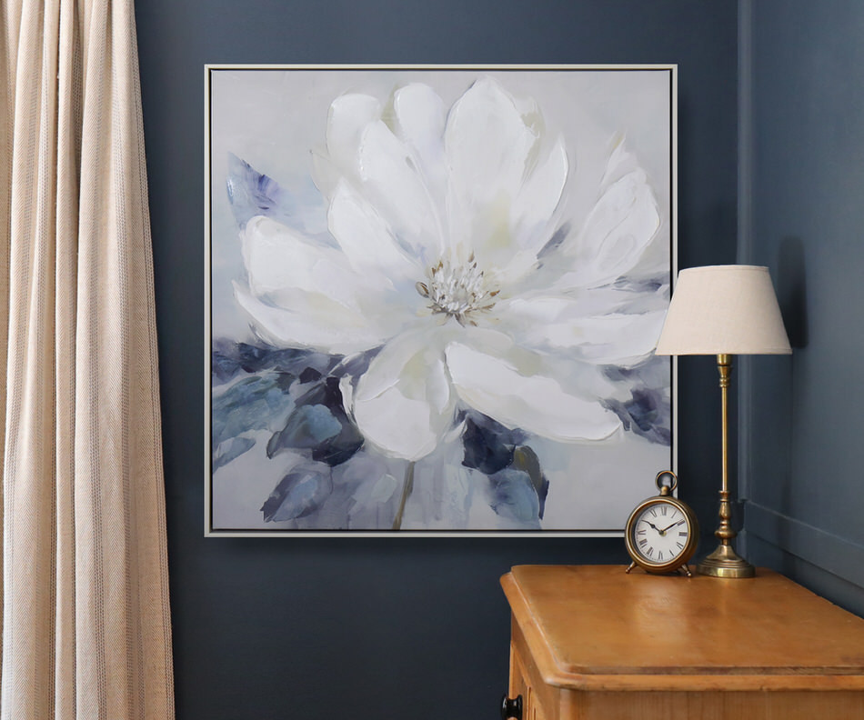 Amalia White Peony II Canvas Painting