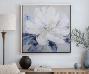 Amalia White Peony II Canvas Painting