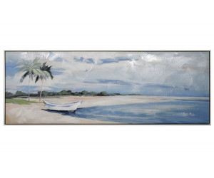 Island Morning Long Canvas Painting