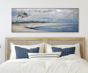 Island Morning Long Canvas Painting