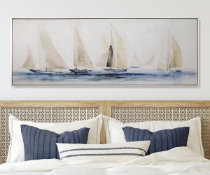 Coastal Drift Yachts Canvas Painting