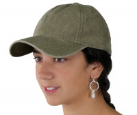 Khaki Stonewash Denim Cap