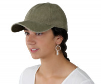 Khaki Stonewash Denim Cap