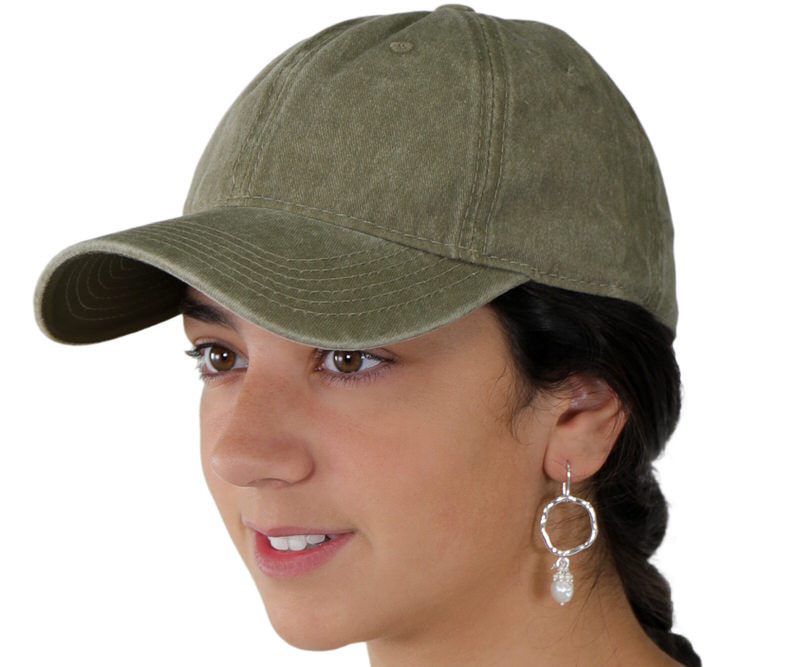 Khaki Stonewash Denim Cap