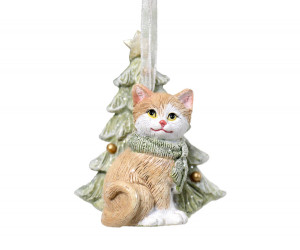 Frosty Paws the Cat Christmas Tree Ornament