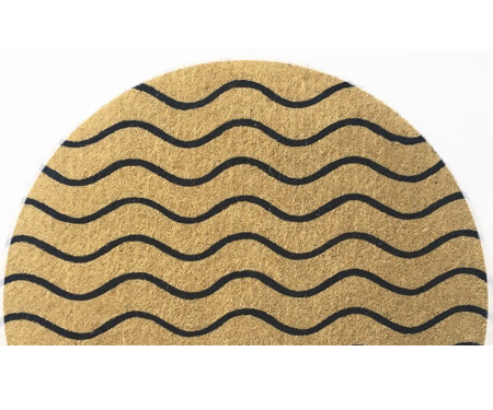 Wavy Half Round Large Doormat