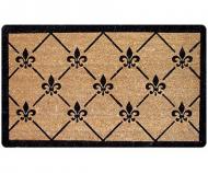 Fleur de Lys Trellis Vinyl Backed Doormat