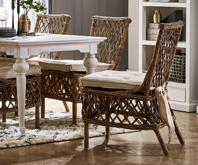 Set 2 Wickerworks Marquis Rattan Dining Chair