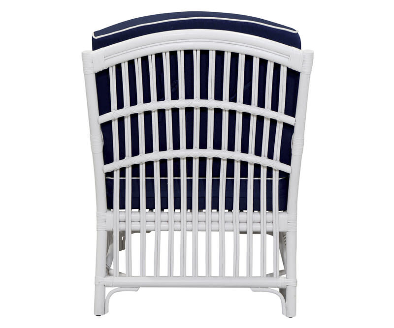 Marina White Rattan Armchair