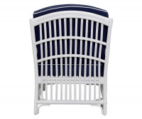 Marina White Rattan Armchair