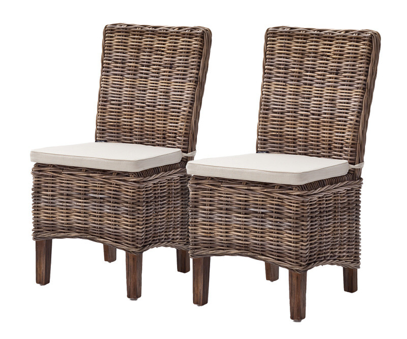 Set 2 Wickerworks Morin Rattan Dining Chair