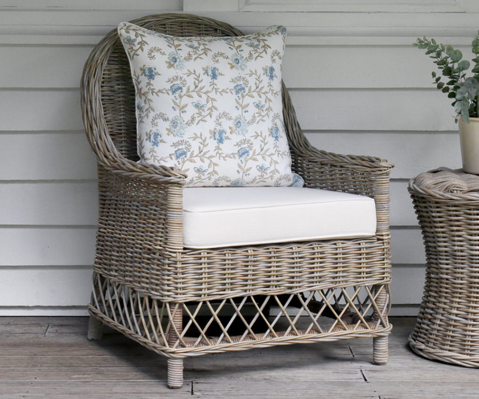Oxford Rattan Armchair - Antique Grey