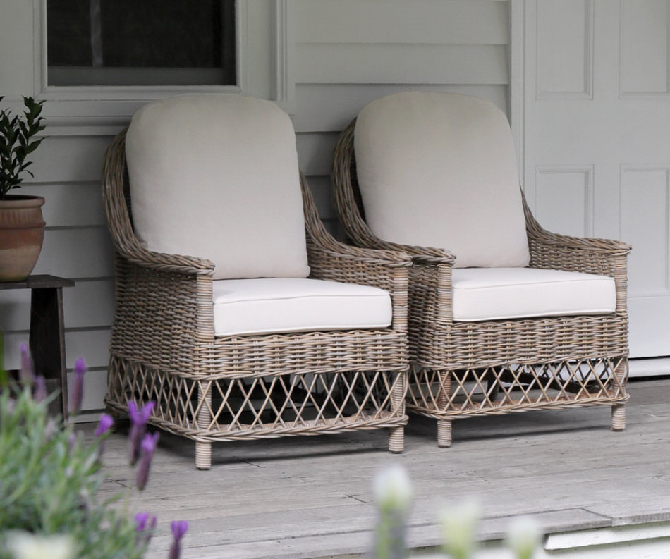 Oxford Rattan Armchair - Antique Grey