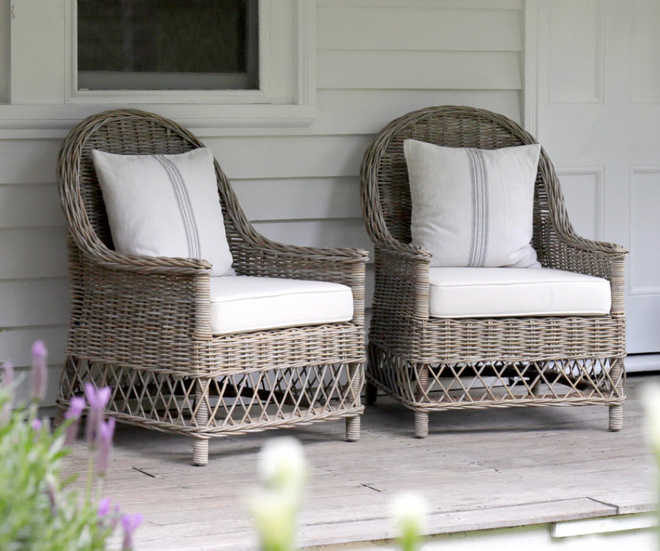 Oxford Rattan Armchair - Antique Grey