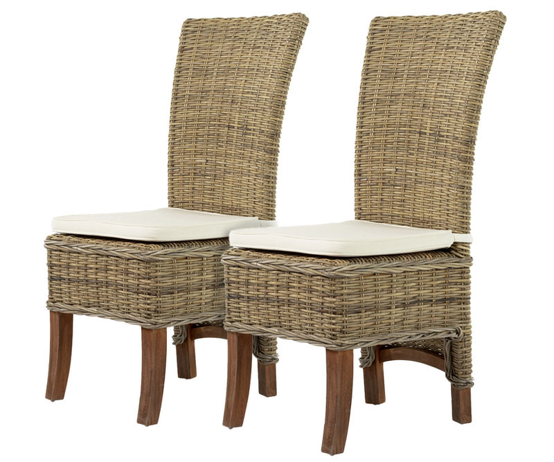 Set 2 Wickerworks Salsa Rattan Dining Chair