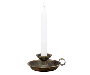 St Francis Antique Gold Chamberstick