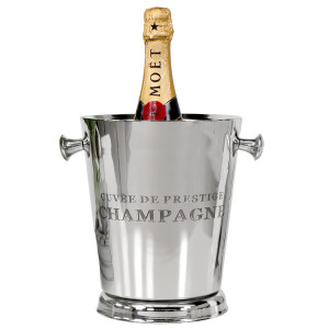 Cuvee de Prestige Silver Champagne Bucket, presented as a standalone item for straightforward product identification