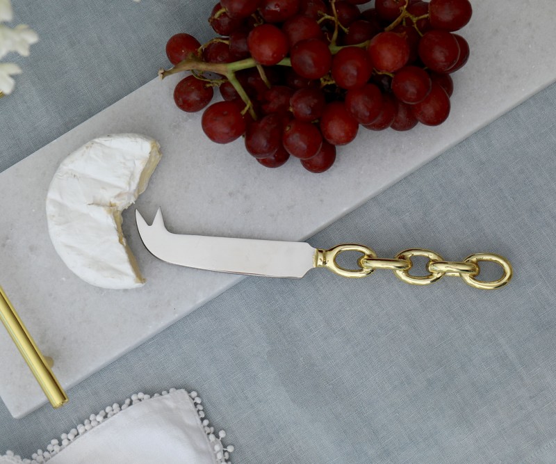 Gold Links Cheese Knife