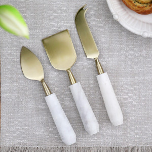 Set 3 Fraser Marble Cheese Knives, decorative home accessory