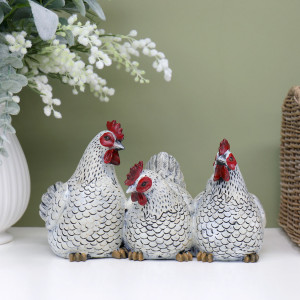 Harriet & Friends Row of White Hens, shown as a standalone product for clear identification