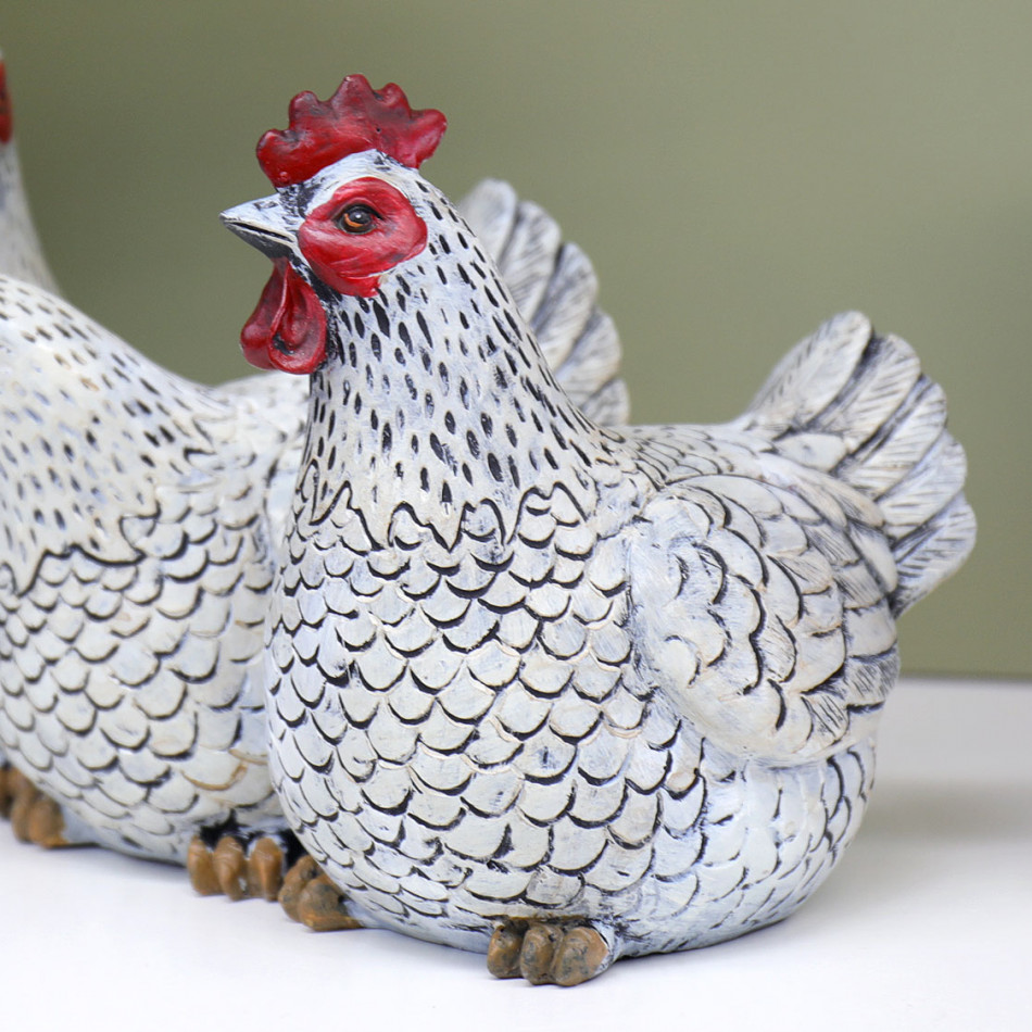 Harriet & Friends Row of White Hens, highlighting the product's distinctive form and defining design