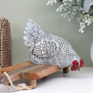 Harriet White Hen - Shelf Sitting Chicken, designed to add practical storage or display space to the home