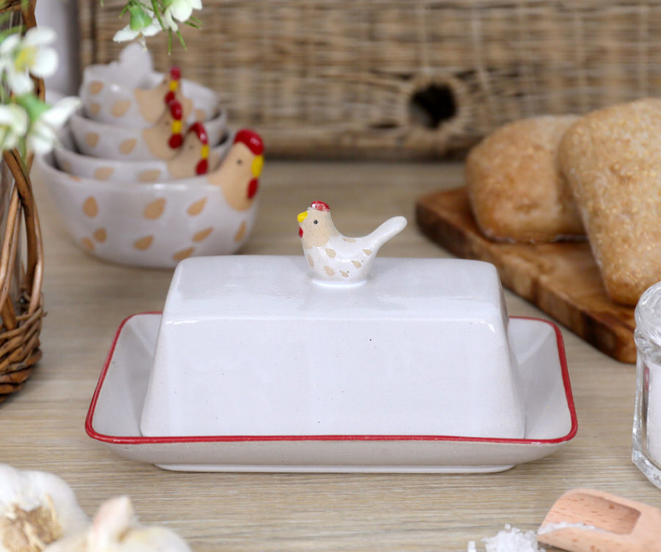 The Little Red Hen Butter Dish